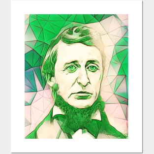 Henry David Thoreau Green Portrait | Henry David Thoreau Artwork 7 Posters and Art